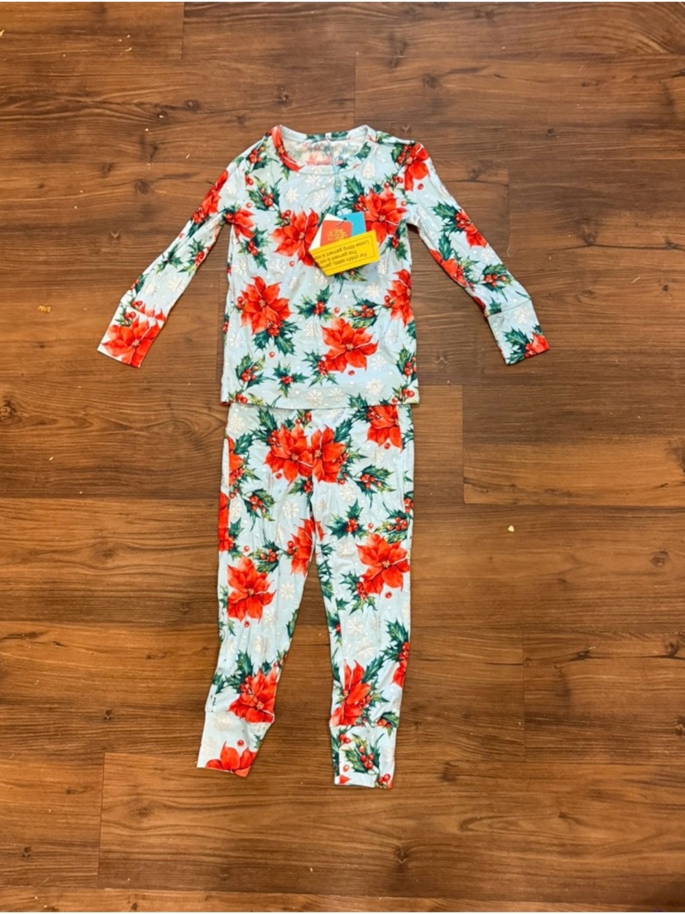 Posh Peanut Winter Poinsetta Long Sleeve Pajamas